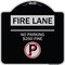 Signmission Fire Lane No Parking $250 Fine W/ No Parking Heavy-Gauge Aluminum Sign, 18" x 18", BS-1818-24014 A-DES-BS-1818-24014 - alternate 1